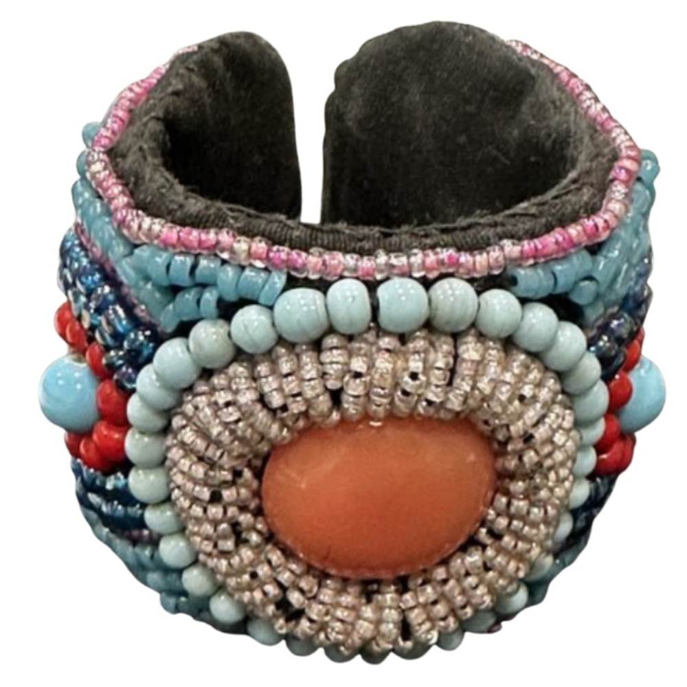 Colorful Beaded Cuff Bracelet